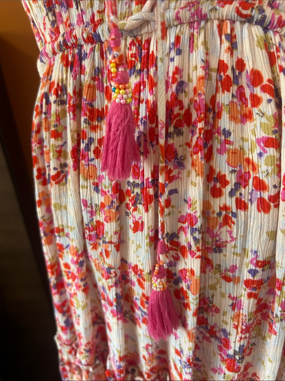 Dex Floral Mini Dress Size M Boho Cottagecore Summer Dress - Picture 4 of 9